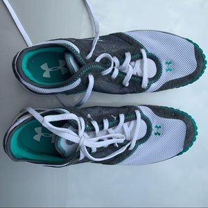 Under armour tennis shoes.